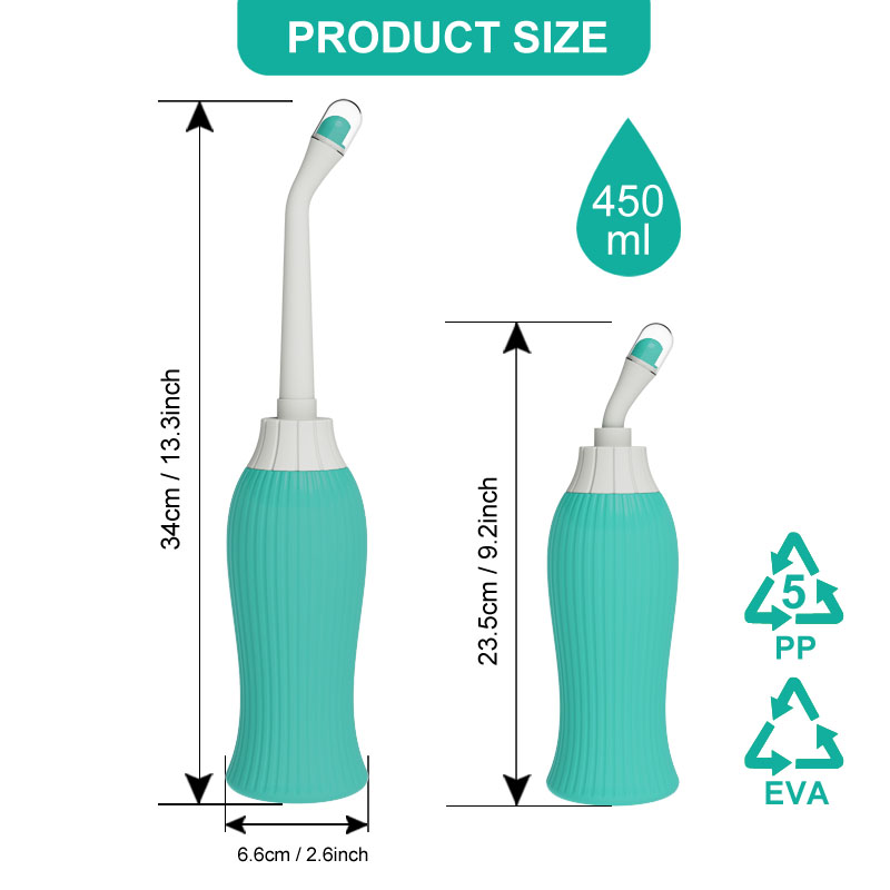 450ML便携式妇洗器尺寸图